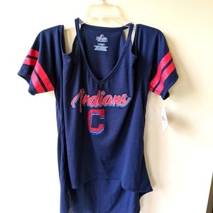 Fanatics Cleveland Indians cold shoulder T